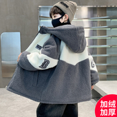 男童羊羔绒外套秋冬装 摇粒绒大童加绒棉衣 儿童加厚毛毛衣2026新款