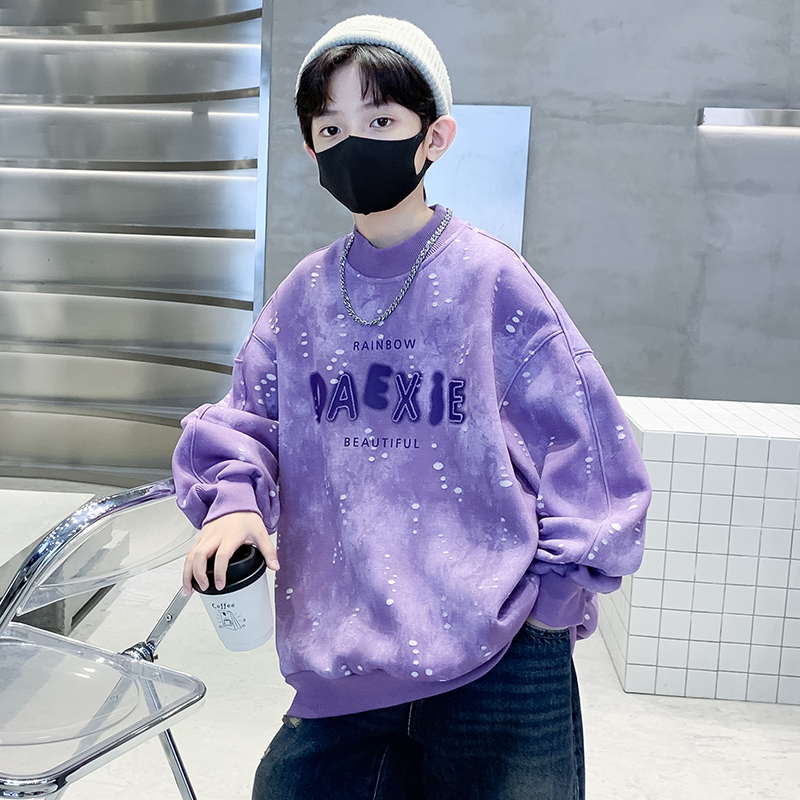 羊羽潮品春秋季男孩痞帅炸街卫衣