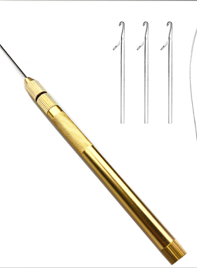 物理轻增发钩针工具美发水晶线0感接发羽毛接发钩针braid crochet