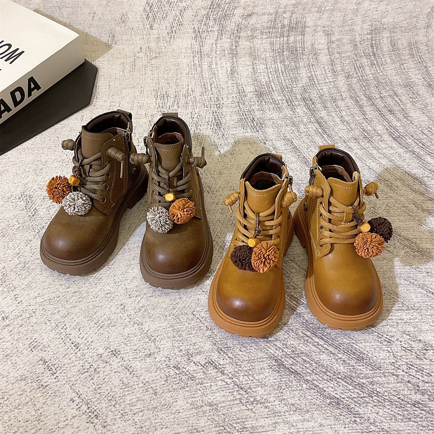 2025新款儿童马丁靴复古流苏时尚男童女童短靴英伦风秋冬单靴防滑,童鞋/婴儿鞋/亲子鞋,皮靴,淘宝优惠券,粉丝福利购,淘宝优惠卷