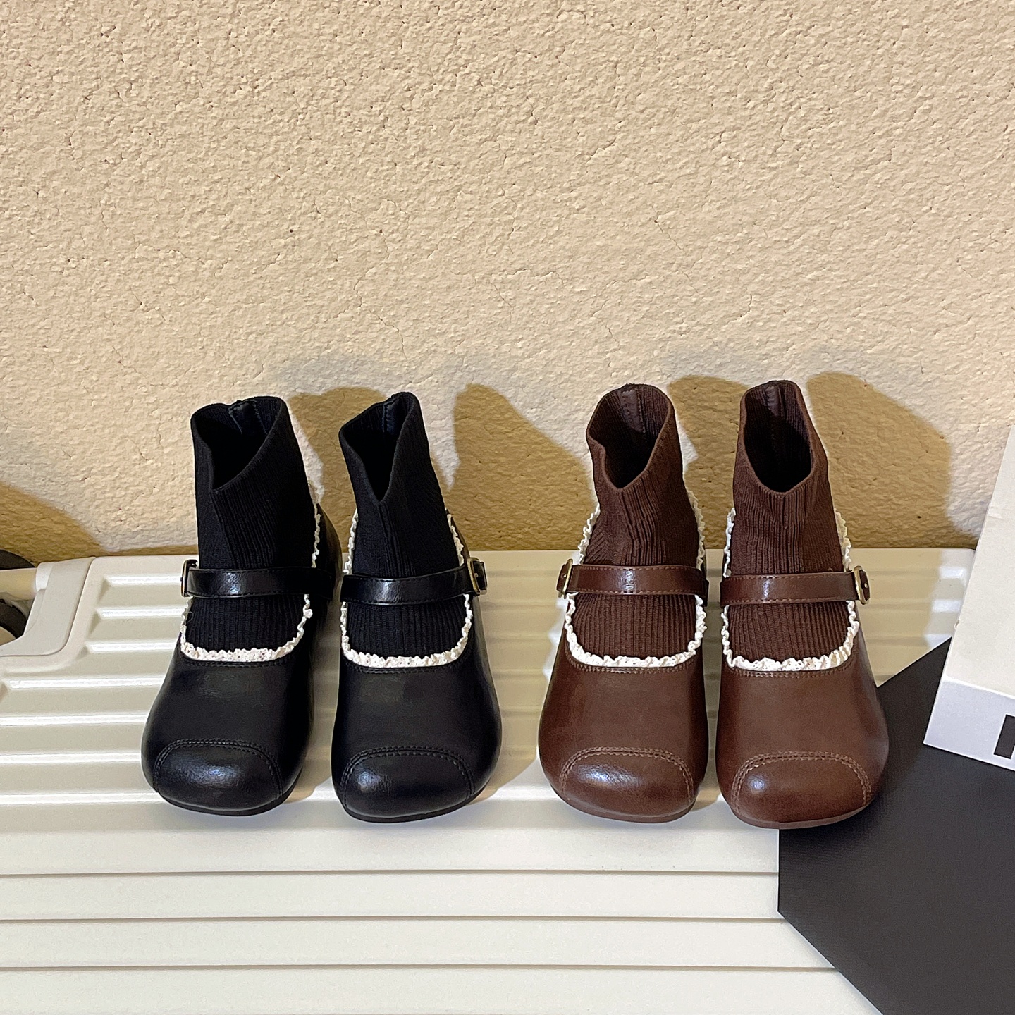 韩版女童袜靴蕾丝花边软底小童靴