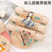 吸汗巾隔汗巾儿童纯棉幼儿园婴儿男童宝宝垫背全棉绣名字秋冬厚款