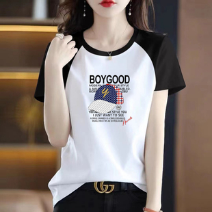 东莞虎门女装短袖T恤女白色内搭韩版体桖夏季杭州四季青精品女装