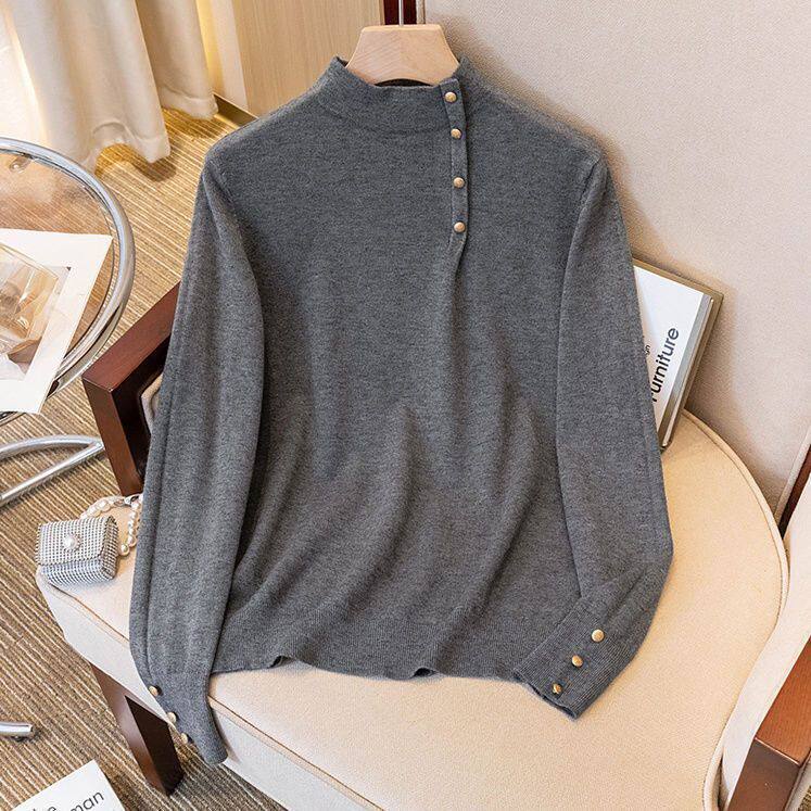 东莞大朗针织衫不起球女半高领套头毛衣杭州四季青义乌打底衫上衣