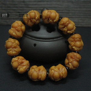 菩提根手串雕刻藏式星月金刚配饰