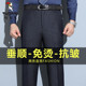裤 啄木鸟西裤 中年宽松高腰直筒爸爸商务休闲免烫西装 厚款 男春秋季