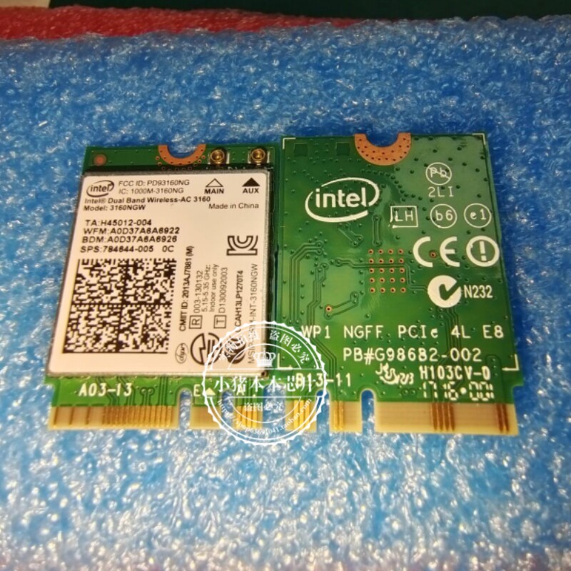 原装通用版Intel Dual Band Wireless AC3160 3160NGW 5G无线网卡