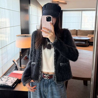 爵莱菲大码女装牦牛绒高端线系列软黄金温暖绒感精致香风短外套秋