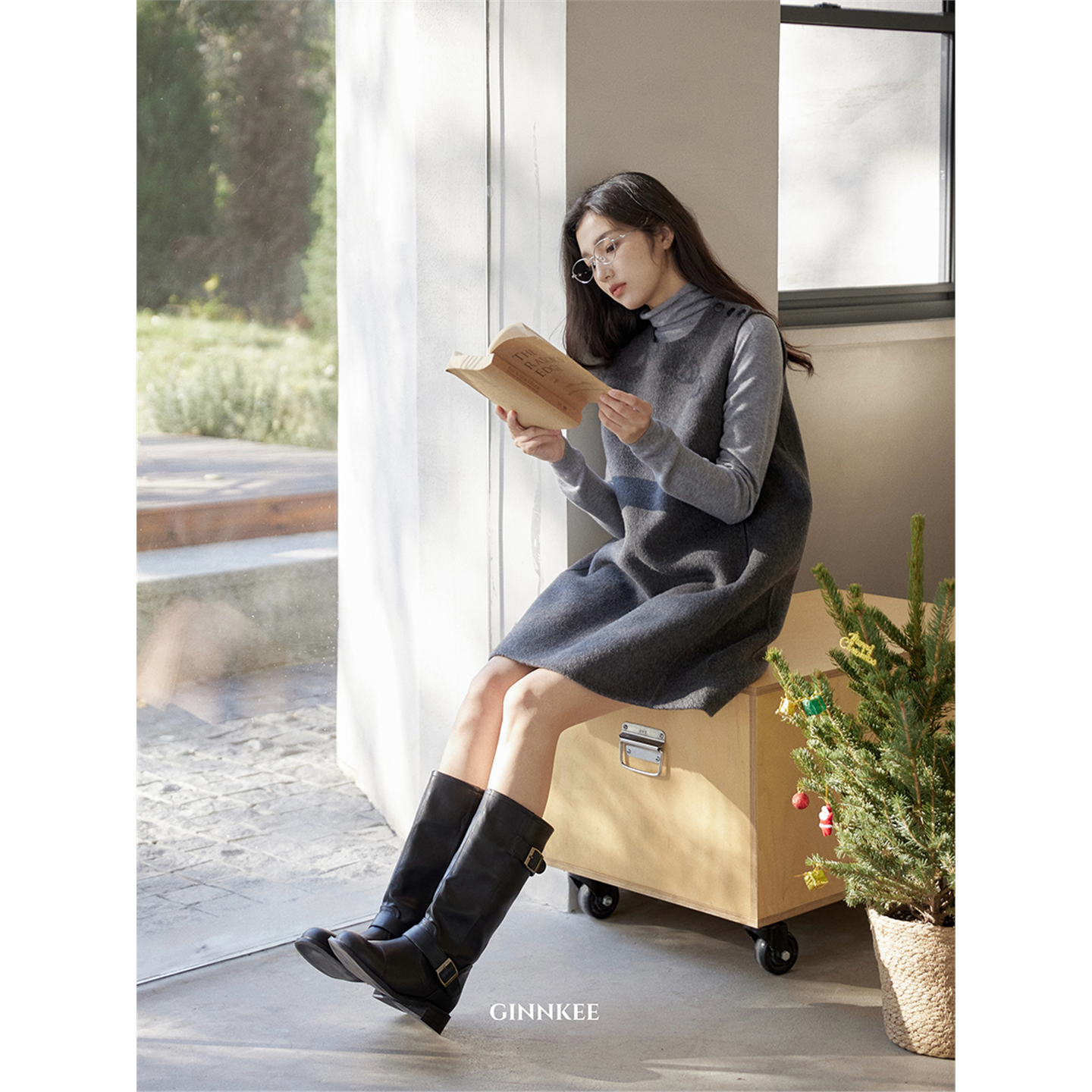 爵莱菲大码胖mm小个子秋冬连衣裙双面呢毛呢无袖羊毛背心裙女叠穿