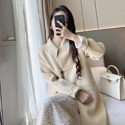 娃娃领秋冬新款2020年羊毛大衣