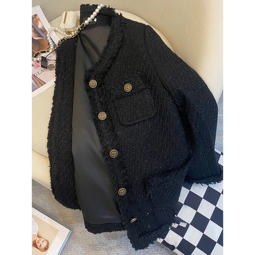 爵莱菲大码羽绒服小香风外套女冬季流苏中长羊毛200斤胖mm显瘦