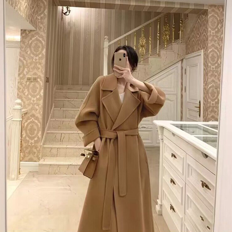 秋冬外套赫本风羊毛大码胖mm高级感双面呢新款200斤零羊绒大衣女,女装/女士精品,毛呢外套,淘宝优惠券,粉丝福利购,淘宝优惠卷