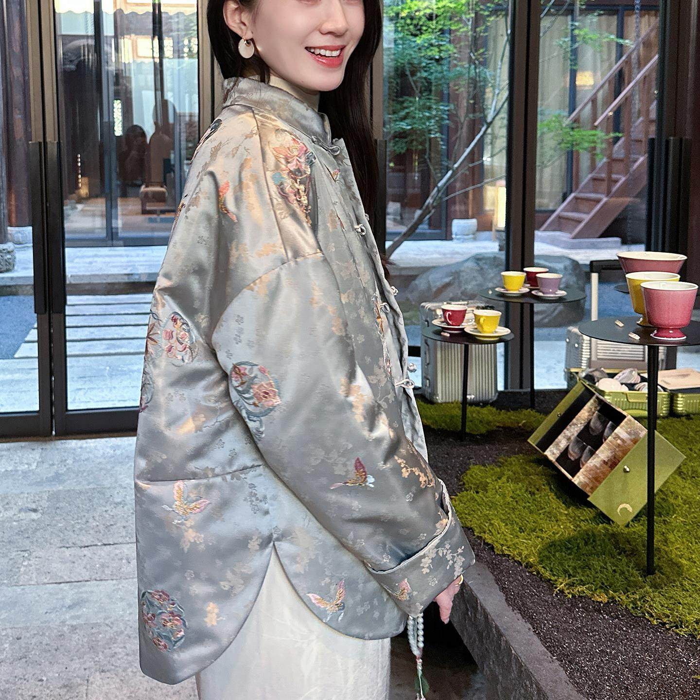 爵莱菲大码新中式国风复古设计师风格原创圆弧下摆宽松棉服外套冬,女装/女士精品,常规大码外套,淘宝优惠券,粉丝福利购,淘宝优惠卷