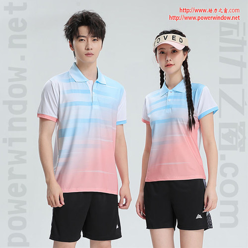 速干透气短袖运动套装羽毛球队服