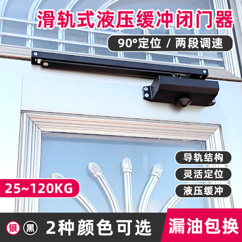 滑轨式闭门器90度定位缓冲限位器