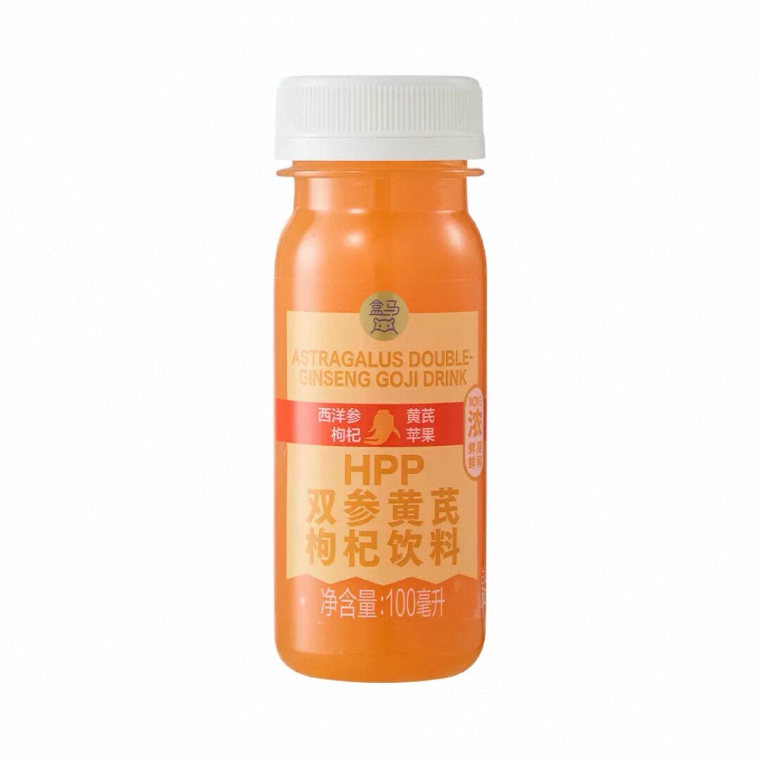 盒马 HPP双参黄芪枸杞饮料100ml冷藏短保30天新品包邮