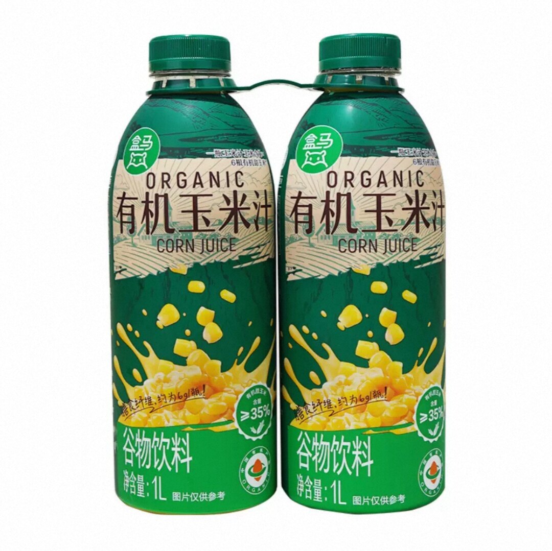 盒马 有机玉米汁1L*2常温新品包邮盒马玉米汁