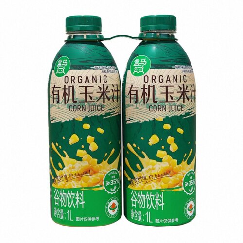 盒马 有机玉米汁1L*2常温新品包邮盒马玉米汁