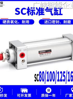 新品可开票对公气动长行程小型大C80/100/125/160X25/50X100X15推