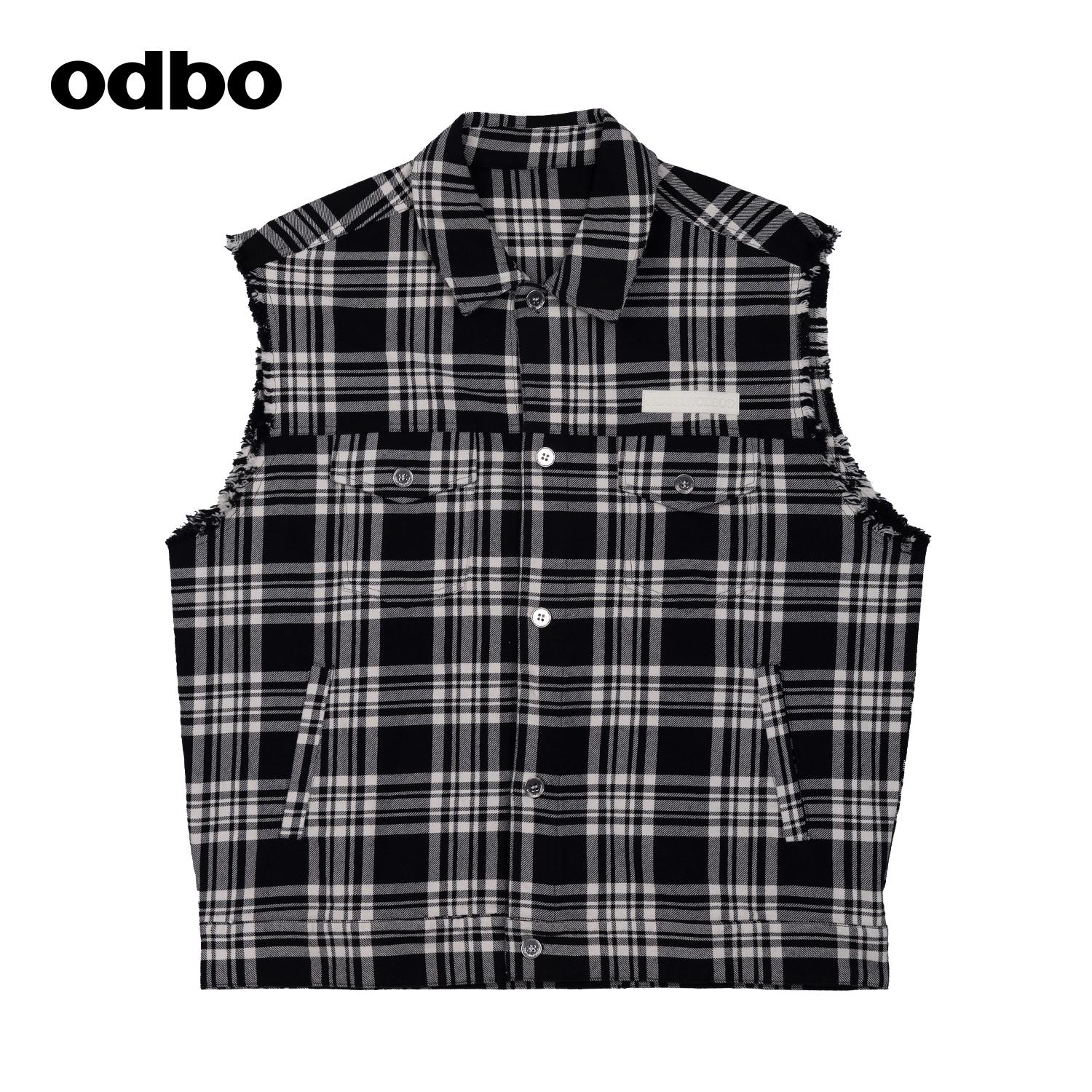 odbo/欧迪比欧马甲宽松休闲