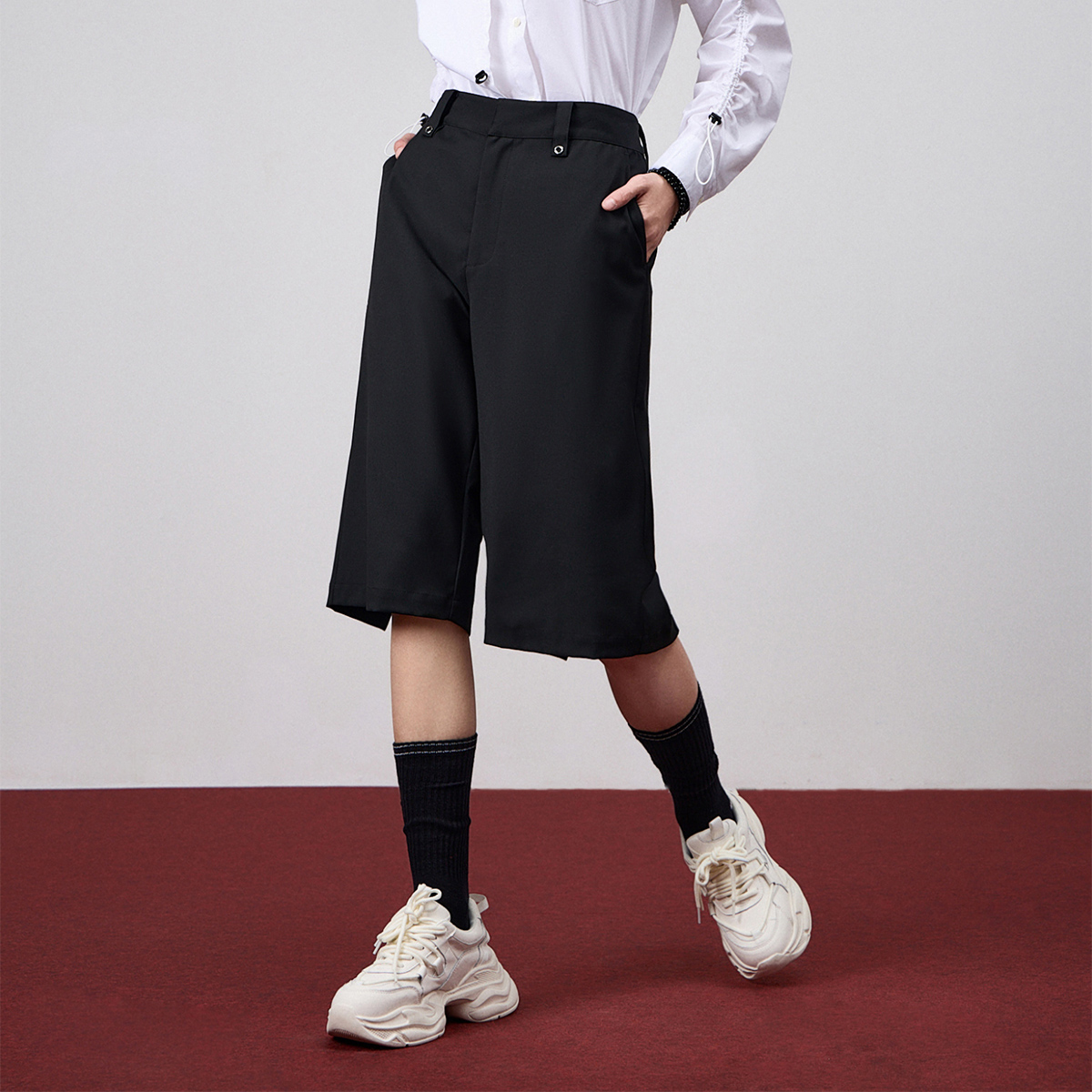 欧迪比欧五分裤女夏薄款