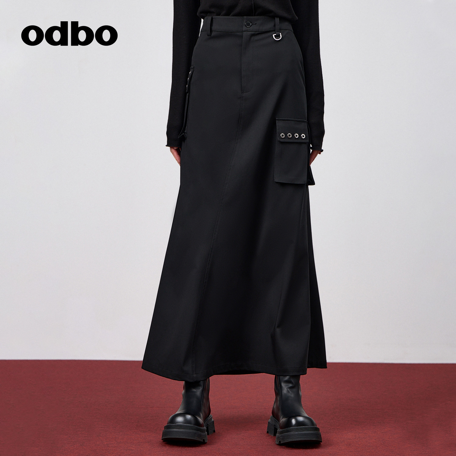 欧迪比欧美式工装半身裙