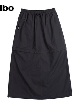 odbo/欧迪比欧 户外工装半身裙秋冬中长款高级感a字裙遮胯百搭
