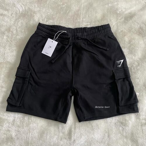 gym_shark毛圈运动健身训练日常运动休闲鲨鱼短裤休闲黑色五分裤 - 封面