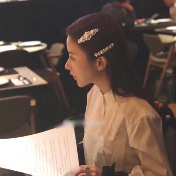 网红同款头饰品女新款成人珍珠发夹一字夹发卡子个性百搭欧美