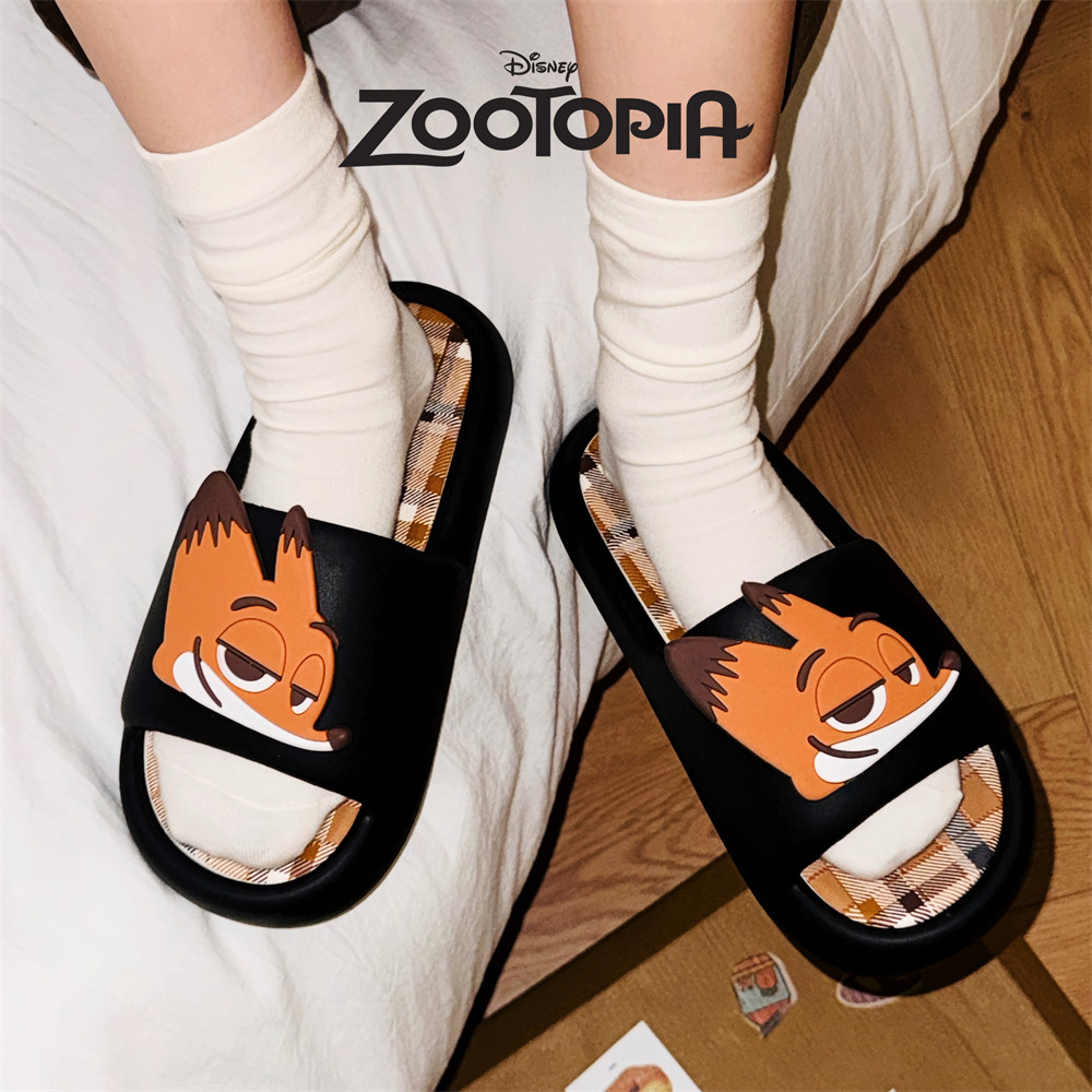 情侣舒适浴室可爱正版迪士尼朱迪尼克拖鞋夏季男女防滑居家凉拖鞋