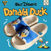 迪士尼唐老鸭拖鞋 软底居家用防滑新款 男女夏季 一字情侣凉拖鞋 时尚