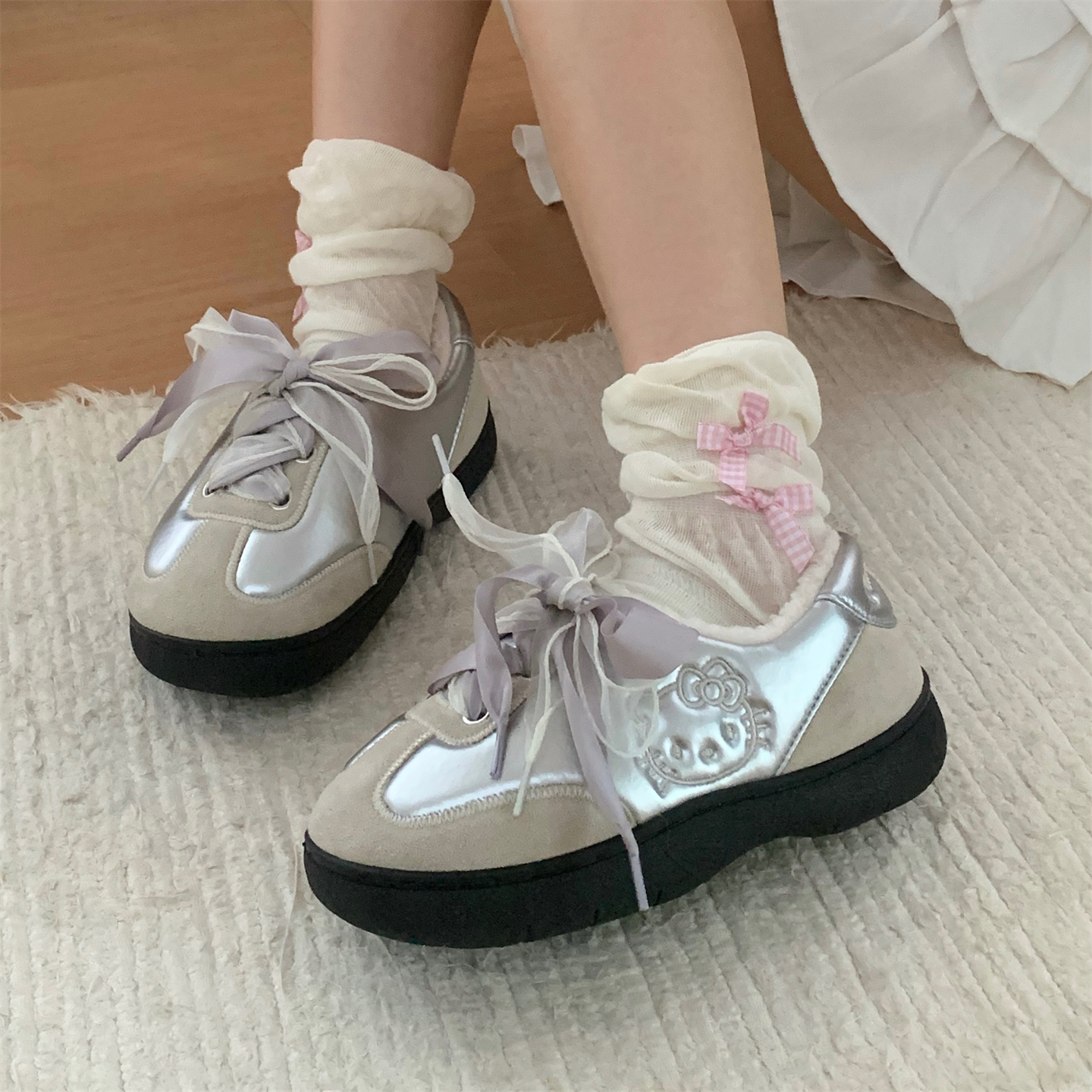 细细条女冬休闲网红德训鞋