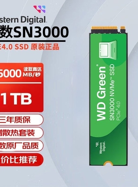 西部数据西部数据SN3000 NVME PCIE4.0 1TB台式机笔记本M.2