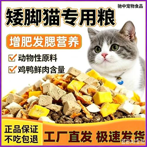 矮脚短脚猫专用冻干猫粮10斤成猫幼猫大包装发腮5845555578满月后