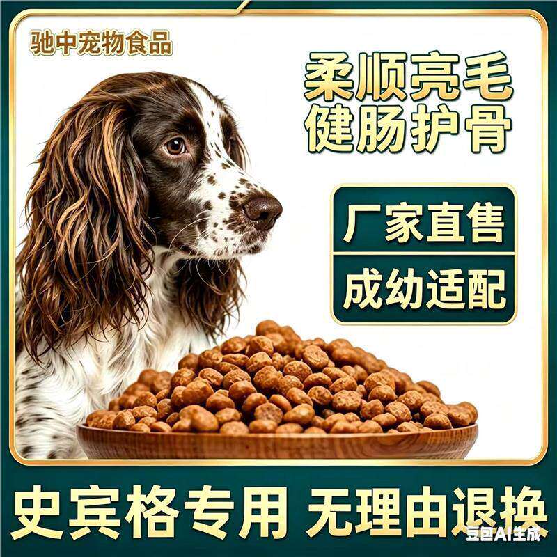 史宾格专用狗粮幼犬成犬通用型粮10斤猎犬通用狗粮40斤二月三月