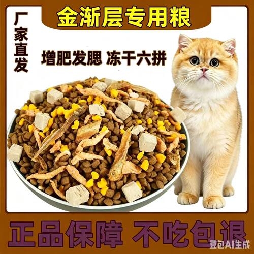 金渐层专用猫粮冻干20斤装成猫幼猫粮增肥发腮营养全价二月满月后