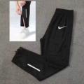 Swoosh-Half-Zip Pants-Black