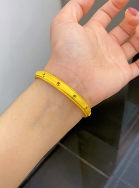 黄金包银手镯女款时尚气质款