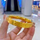 黄金包银光面手镯国金麻将十三幺镯子大牌同款 宽面实心 送女友新款