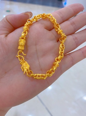 黄金包银手链男女同款