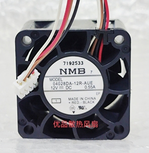 4028风机 AUE NMB DC12V 4厘米服务器散热风扇 04028DA 0.55A 12R