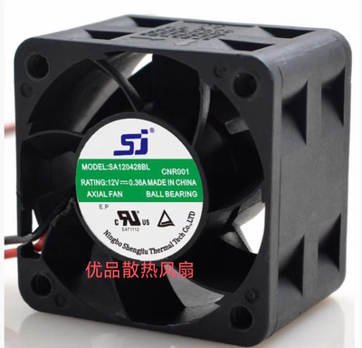 原装SJ SA120428BL 12V 0.36A 4028 4CM 电源机箱大风量散热风扇