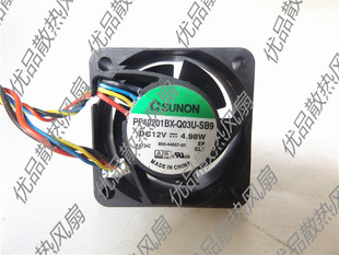 建准 12V 4.98W PF40201BX 4CM SB9原装 4020 散热小风扇 Q03U