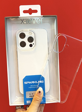 X-Level适用苹果16p ro透明手机壳高品质15promax轻薄PC高透iPhone14全包硬壳防摔保护套正品保证防指纹