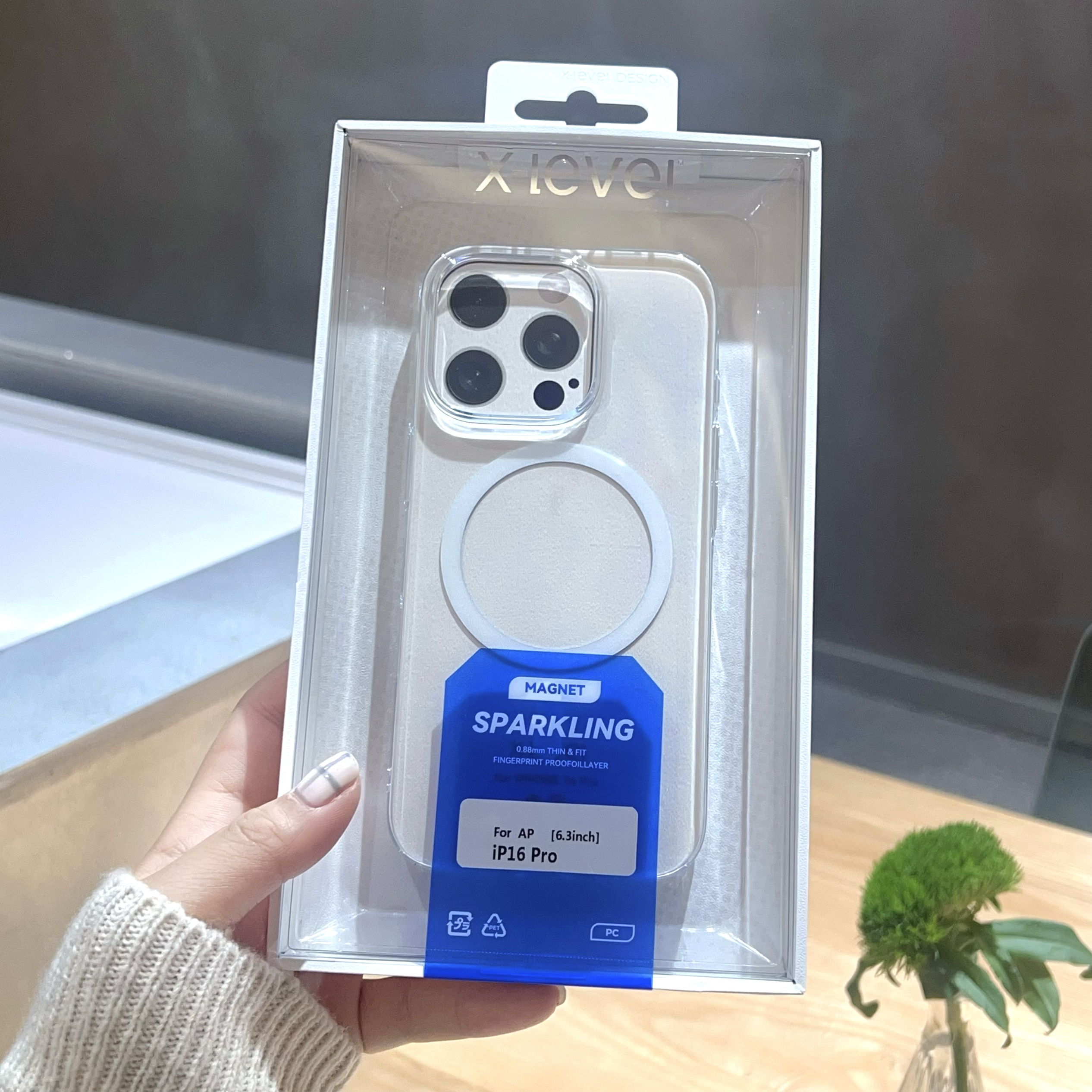 X-Level适用苹果16p ro透明手机壳简洁款15promax超薄PC高透iPhone14全包硬壳磁吸防摔保护套超清超透防指纹
