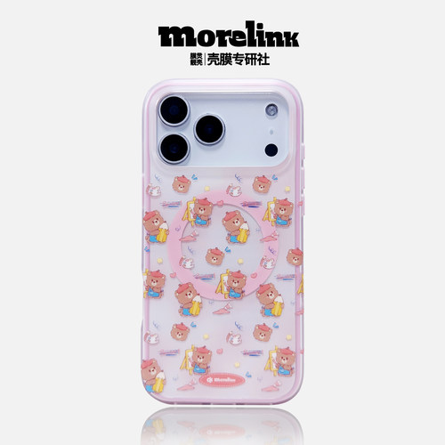 Morelink｜原创新款ins立体创意趣味奶粉小熊17动物适用17promax手机壳iPhone16/15promax可爱磁吸保护套防摔