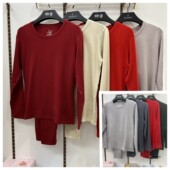 纯色秋衣裤 保暖内衣套装 男1503 圆领蚕丝暖甲火焱衫 乔盾1403情侣款