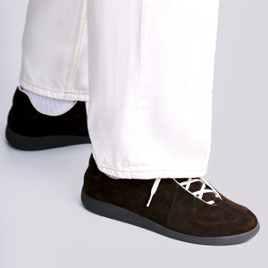 ZEYIMAKE壹植德训鞋男款百搭日系夏季复古柔软真皮平底运动休闲鞋