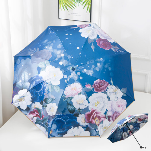 双层伞防晒防紫外线黑胶