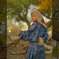 The original design of the Liaoning robe with bird pattern cross-collar is available for both men and women thumbnail 7